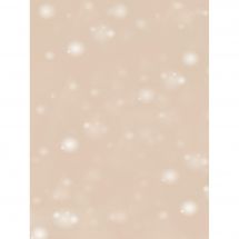 Toile en coupon - Brod'star - Coupon neige sur fond beige - 30 x 40 cm