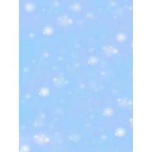 Toile en coupon - Brod'star - Coupon neige sur fond bleu - 30 x 40 cm