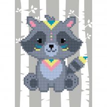 Support carton broderie Diamant - Collection d'Art - Raton-laveur