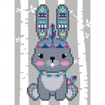 Support carton broderie Diamant - Collection d'Art - Lapin
