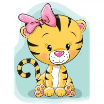 Support carton broderie Diamant - Collection d'Art - Petit tigre