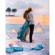 Kit de broderie Diamant - Collection d'Art - Par la plus douce des mers