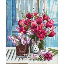Kit de broderie Diamant - Collection d'Art - Tulipes de printemps