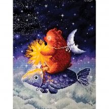 Kit de broderie Diamant - Collection d'Art - Poisson lune