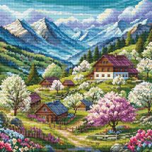 Kit de broderie Diamant - Collection d'Art - Village anglais