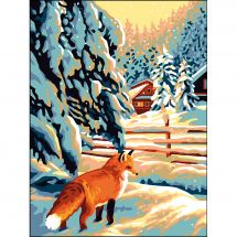 Canevas Pénélope  - Collection d'Art - Renard dans la neige
