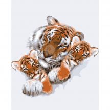Canevas Pénélope  - Collection d'Art - Famille tigre