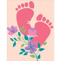 Canevas Pénélope  - Collection d'Art - Petits pieds roses