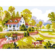 Kit de canevas pour enfant - Collection d'Art - La ferme