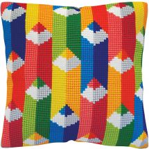 Kit de coussin canevas - Collection d'Art - Crayons de couleur