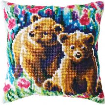 Kit de coussin canevas - Collection d'Art - Oursons