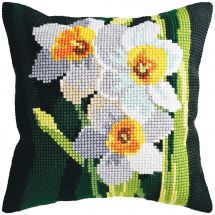 Kit de coussin canevas - Collection d'Art - Jonquilles