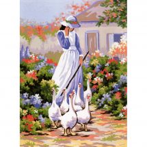 Canevas Pénélope  - Collection d'Art - La gardienne d'oies
