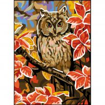 Canevas Pénélope  - Collection d'Art - Hibou en automne