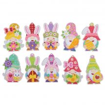 Support à diamanter - Crystal Art D.I.Y - 10 gnomes de Pâques