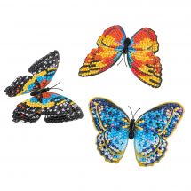 Support à diamanter - Crystal Art D.I.Y - 3 papillons en 3D