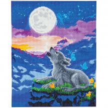 Kit de broderie Diamant sur châssis - Crystal Art D.I.Y - Club des loups hurlants