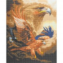 Kit de broderie Diamant sur châssis - Crystal Art D.I.Y - Aigles du ciel