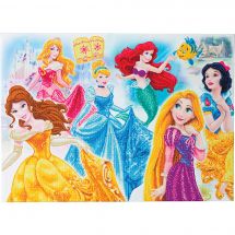 Kit de broderie Diamant sur châssis - Crystal Art D.I.Y - Les princesses Disney