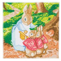 Kit de broderie Diamant - Crystal Art D.I.Y - Joséphine et les lapins