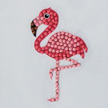 Sticker broderie Diamant - Crystal Art D.I.Y - Autocollant - Flamant rose