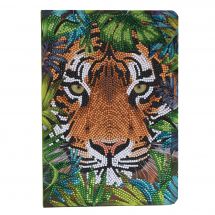 Carnet broderie Diamant - Crystal Art D.I.Y - Tigre dans la forêt