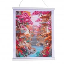 Bannière à diamanter - Crystal Art D.I.Y - Floraison de cerisiers