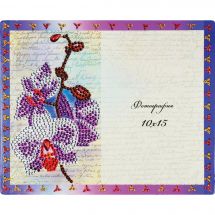 Support carton broderie Diamant - Collection d'Art - Orchidées