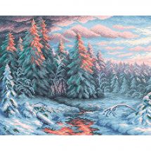 Kit de broderie Diamant - Collection d'Art - Paysage d'hiver