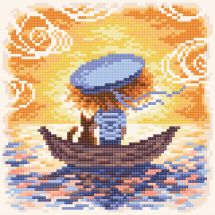 Kit de broderie Diamant - Collection d'Art - Promenade en bateau