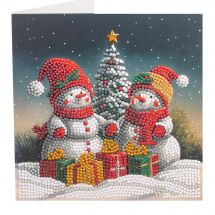 Carte broderie Diamant - Crystal Art D.I.Y - Sourires de fêtes