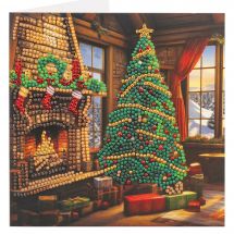 Carte broderie Diamant - Crystal Art D.I.Y - Chaleur hivernale