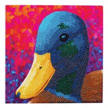 Carte broderie Diamant - Crystal Art D.I.Y - Beau canard