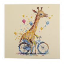 Carte broderie Diamant - Crystal Art D.I.Y - Bébé girafe