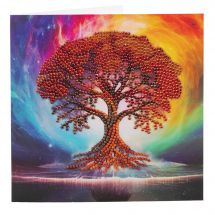 Carte broderie Diamant - Crystal Art D.I.Y - Arbre de vie