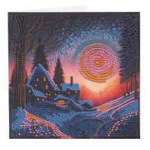 Carte broderie Diamant - Crystal Art D.I.Y - Lueur crépusculaire