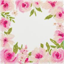 Carte broderie Diamant - Crystal Art D.I.Y - Jolies roses