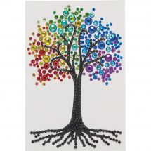 Carte broderie Diamant - Crystal Art D.I.Y - Arbre de vie