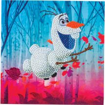 Carte broderie Diamant - Crystal Art D.I.Y - Olaf flottant 