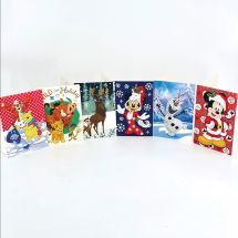 Carte broderie Diamant - Crystal Art D.I.Y - Set de 6 cartes de voeux Disney