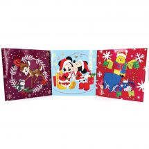 Carte broderie Diamant - Crystal Art D.I.Y - Set de 3 cartes de voeux Disney