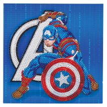 Carte broderie Diamant - Crystal Art D.I.Y - Captain America