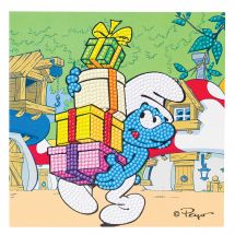 Carte broderie Diamant - Crystal Art D.I.Y - Le Schtroumpf farceur