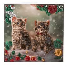 Carte broderie Diamant - Crystal Art D.I.Y - Chatons de Noël