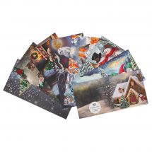 Carte broderie Diamant - Crystal Art D.I.Y - Set de 8 cartes de voeux 