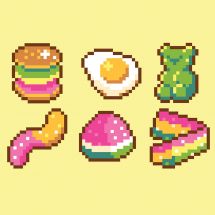 Kit de magnet à broder - Canevas Fatal - Bonbons