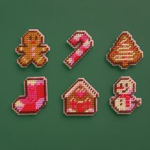 Kit de magnet à broder - Canevas Fatal - Arbres de Noël