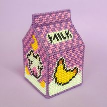 Kit de support à broder - Canevas Fatal - Brique de lait banane