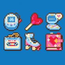 Kit de magnet à broder - Canevas Fatal - Nineties