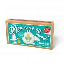 Mini kit point de croix - The Crafty Kit Compagny - Bienvenue au monde ! Vert